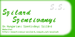szilard szentivanyi business card