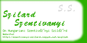 szilard szentivanyi business card